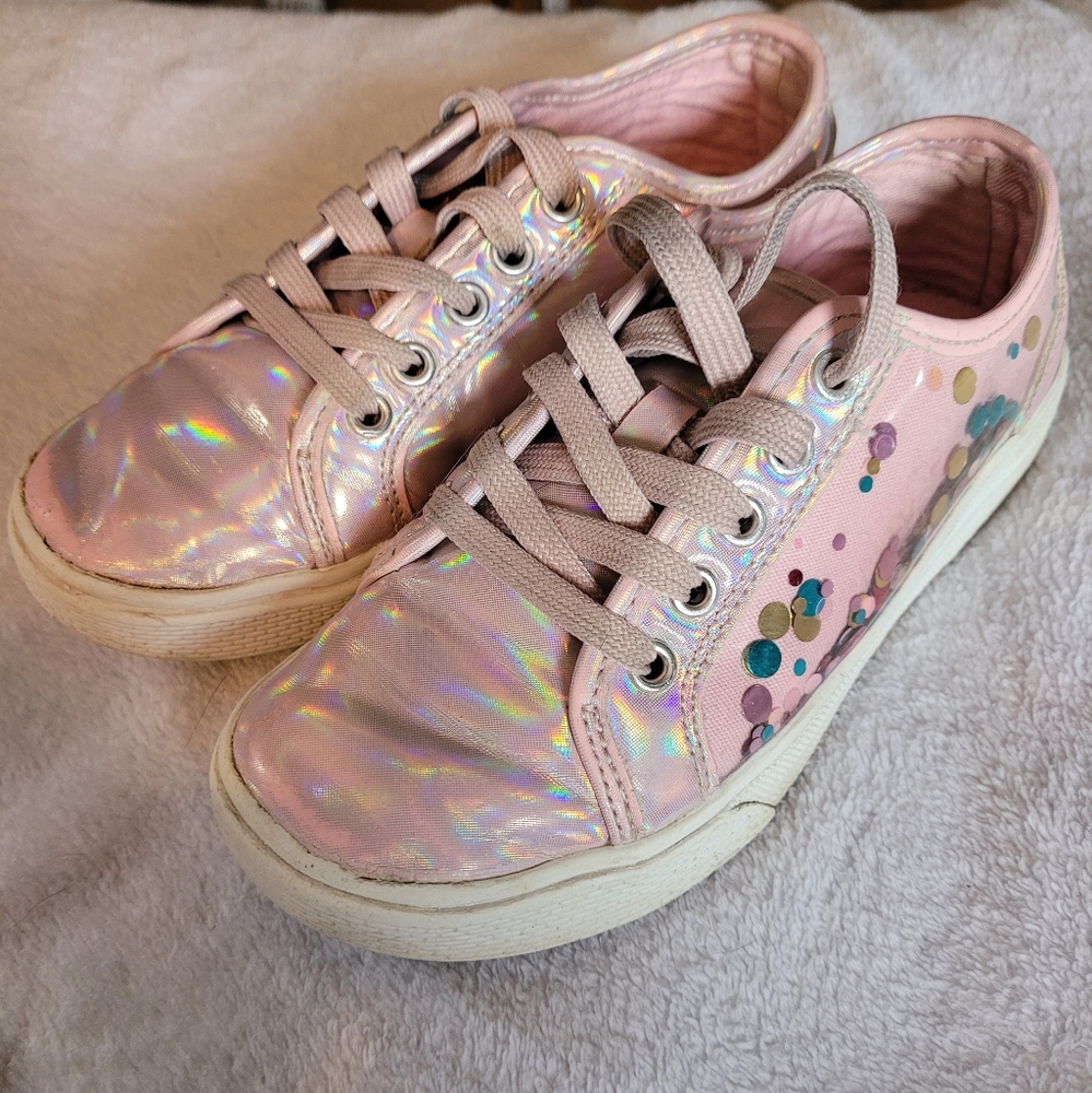Sz 13 - Children's Place Sneakers - Good Condition - Pink w/ Sequins